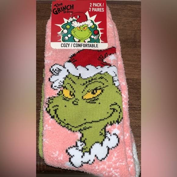 The Grinch Dr. Seuss Cozy Sock 2 pairs - Picture 2 of 5